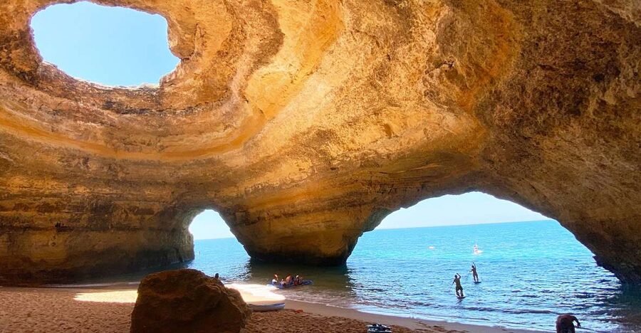 Albufeira: Benagil Caves & Dolphin Watching Speed Boat Tour - Dolphin watching in the open Atlantic