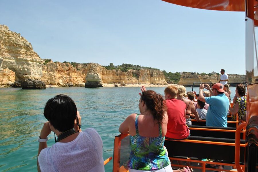 Albufeira: Dolphin Watching and Benagil Cave - Leaving Albufeira Marina by boat
