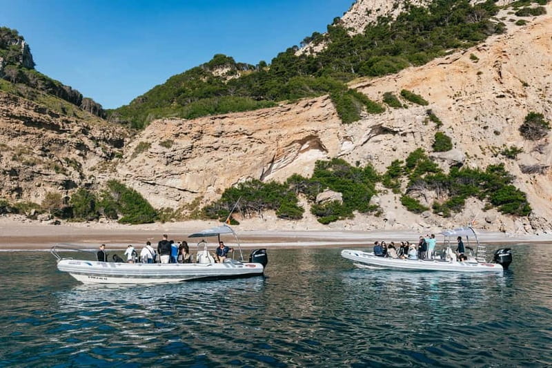 Alcudia or Can Picafort: Dolphin-Watching Cruise - Sea caves and rock formations along Mallorca