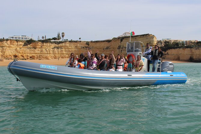 Benagil Caves and Dolphins from Albufeira - Swimming in the ocean