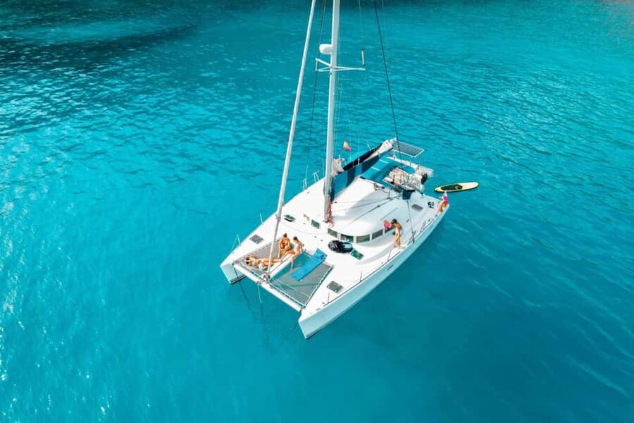 Benalmádena: Sailing & Dolphin Watching with Snacks/Drinks - The calm-water stop for swimming and paddleboarding