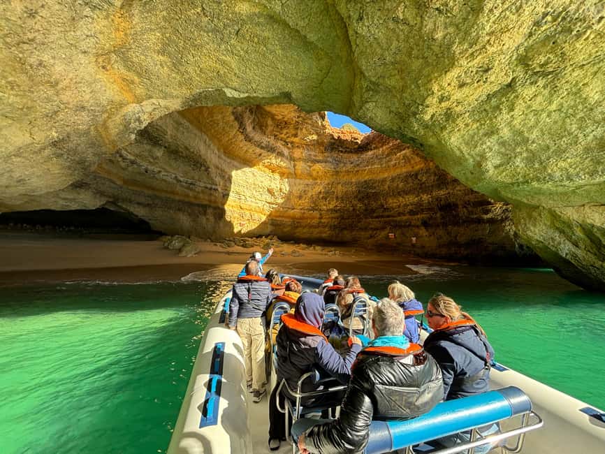 Combo: Benagil & Dolphins Boat Tour w/ Marine Biologists - The offshore search for wild dolphins