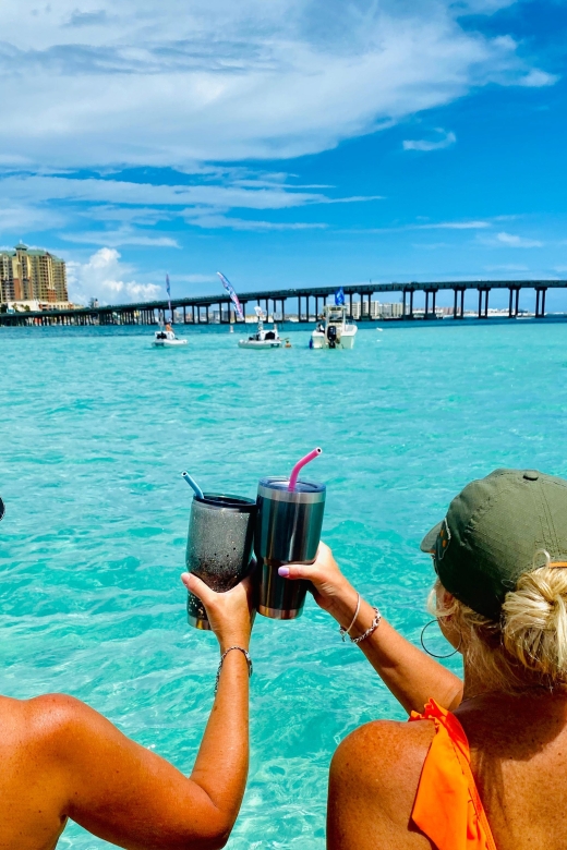 Destin: Private Charter to Crab Island with Dolphin Sighting - Paddleboards and the spacious floating mat