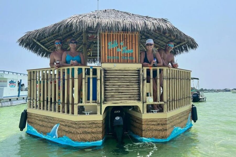 Destin: Sunset Crab Island & Dolphin Tour on Tiki Vessel - Key things to know before you book