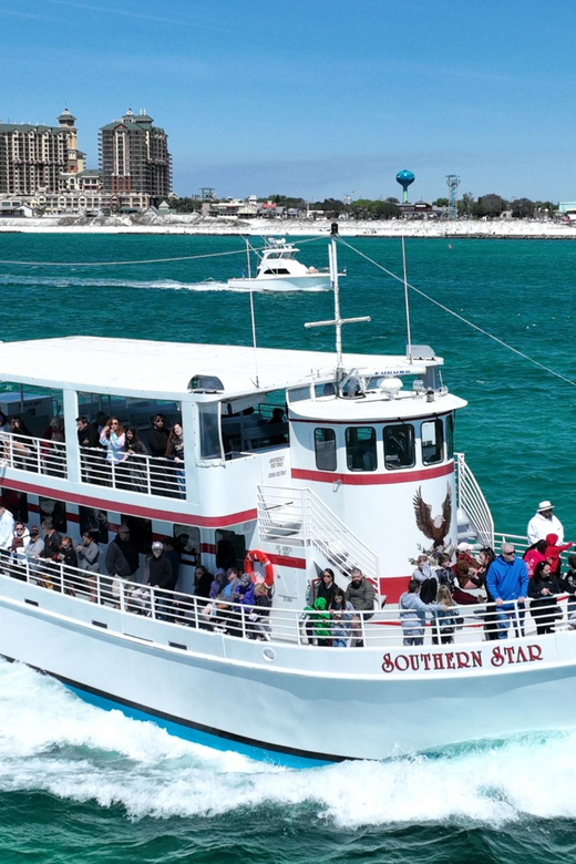 Destin: Sunset Dolphin Cruise - Boarding the Southern Star near Margaritaville