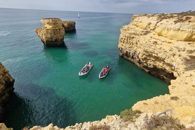Dolphins Search and Benagil Caves from Albufeira - A possible swimming stop