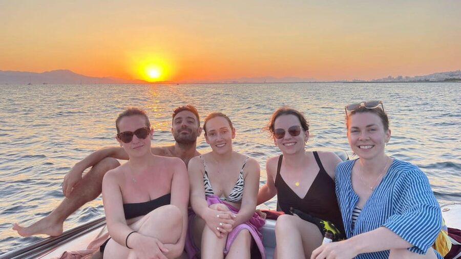 From Cagliari: sunset dolphin watching tour - Leaving Cagliari harbour and looking for dolphins