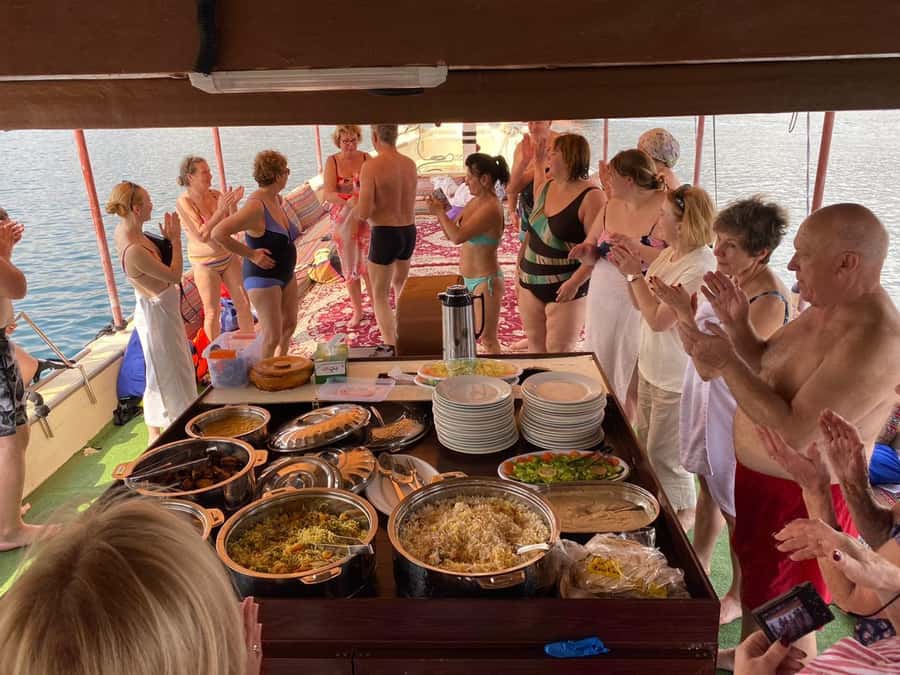 From UAE: Musandam Khasab Dolphin Watching Trip with Lunch - The real shape of this 14-hour day