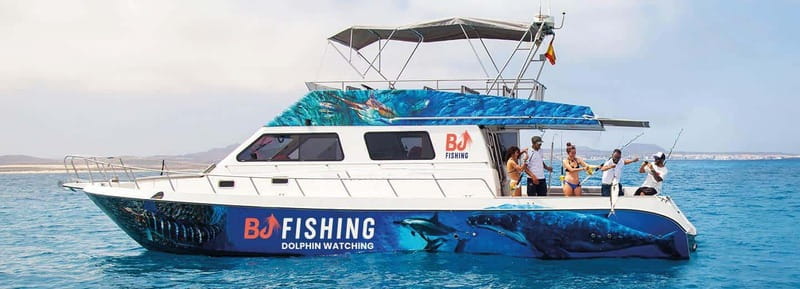 Fuerteventura: Dolphin watching and Lobo Island Combo Cruise - Setting off from Corralejo toward open water