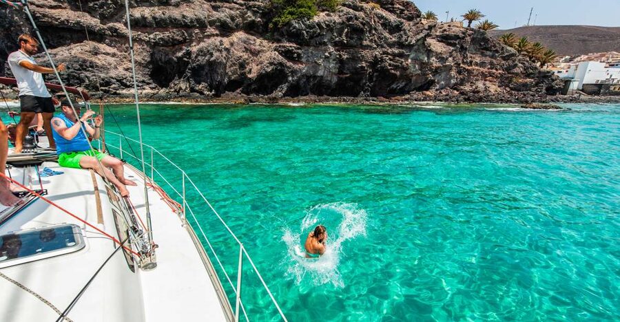 Fuerteventura: Sailing with Snorkeling and Dolphin Watching - Manta rays beside the Morro Jable harbor