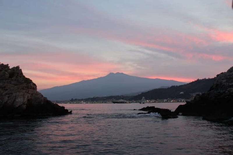 Giardini Naxos Taormina: Dolphin Watching Sunset Tour - Sunset over Giardini Naxos and Mount Etna