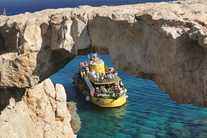 Glass Bottom Boat Dolphin Cruise to Blue Lagoon and Turtle Cove - Paralimni Marina and the View Toward Famagusta