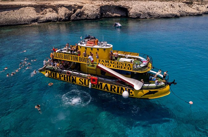 Glass Bottom Boat Dolphin Cruise to Blue Lagoon and Turtle Cove - Cape Cavo Greco and the Coastal Rock