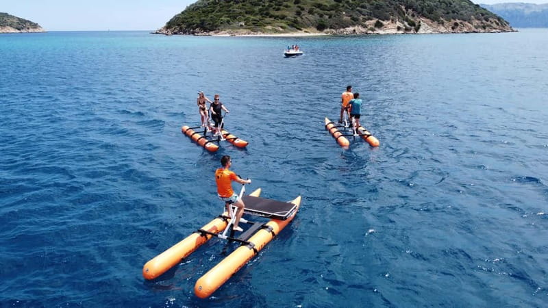 Golfo Aranci: Hydrobike Experience with Aperitif & Dolphins - Pedaling out while the morning is still fresh