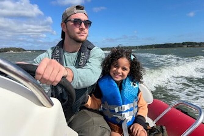 Hilton Head Guided Dolphin Watching & Sightseeing Tour via Mini Boat - Harbour Town Lighthouse from the water