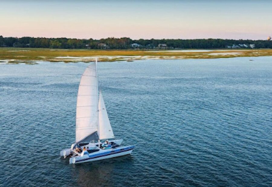 Hilton Head: Private Dolphin Day or Sunset Catamaran Sail - Setting sail through the salt marsh