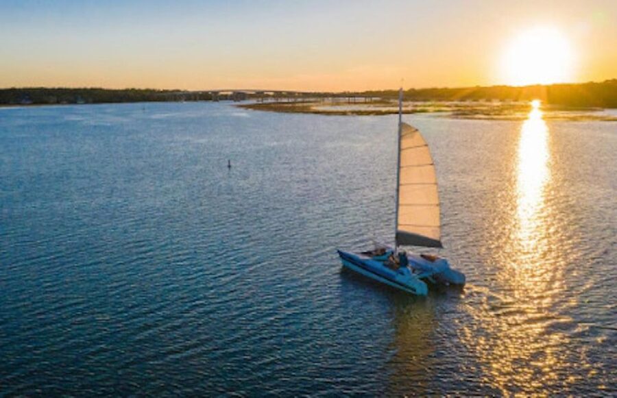 Hilton Head: Private Dolphin Day or Sunset Catamaran Sail - Watching for dolphins and birds