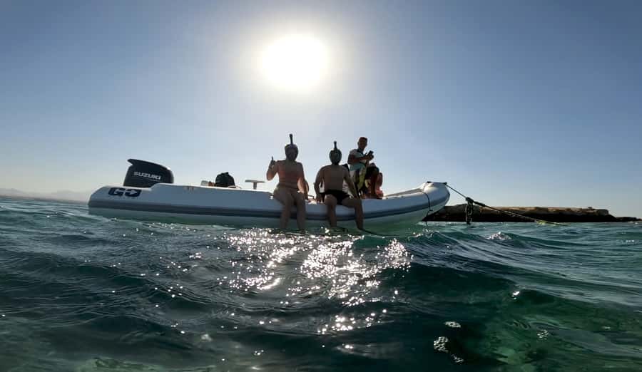 Hurghada: 3-Island Speedboat, Dolphin Watching & Snorkeling - Dolphin watching near Giftun Island