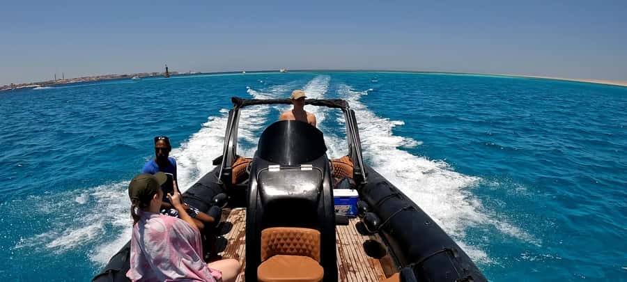 Hurghada: 3-Island Speedboat, Dolphin Watching & Snorkeling - Two reef stops, including the Balena wreck