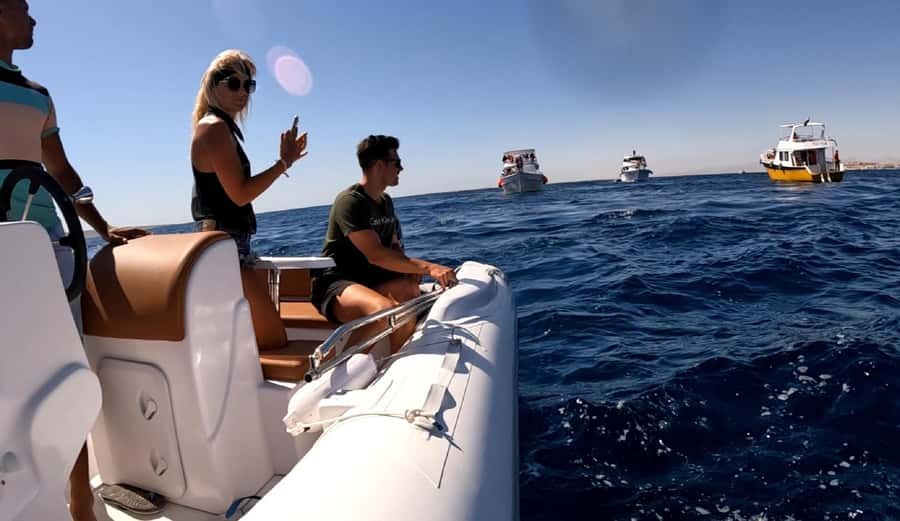 Hurghada: Private Speedboat to Dolphin House with Pickup - The shipwreck stop