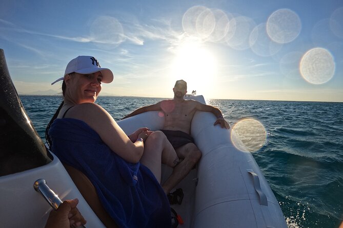 Hurghada Speedboat Dolphin Watching and Snorkeling - Stop one: searching for dolphins in open Red Sea water