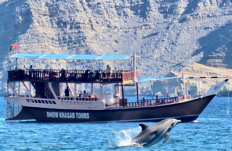 Khasab: Dhow Cruise with Lunch, Dolphin Watching& Snorkeling - Dolphin Watching Near Khasab