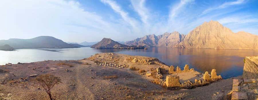 Khasab Musandam |Telegraph Island |Dhow Cruise | Dolphins - Seebi Island adds a second kind of water stop