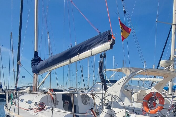 Marbella sailboat rental, dolphins, drinks and snacks - 2 hours - Captain Miguel and the mood onboard