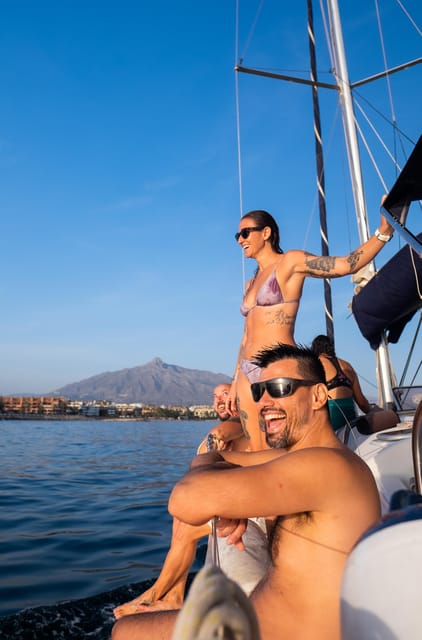 Marbella: Sailing & Dolphin Watching with Snacks and Drinks - Drinks, snacks, and the onboard mood