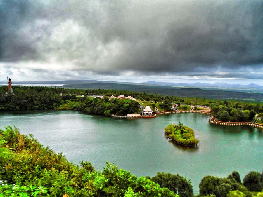 Mauritius Dolphin Encounter and Geographic Marvels Tour - Trou aux Cerfs gives you Mauritius from above