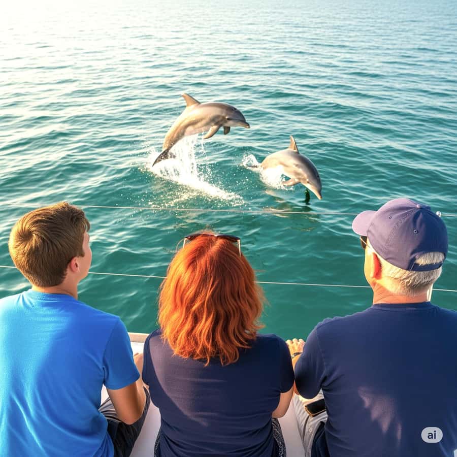 Miami: Key West Dolphin Watch or Snorkel Boat with pickup - Dolphin watching with a real wildlife gamble
