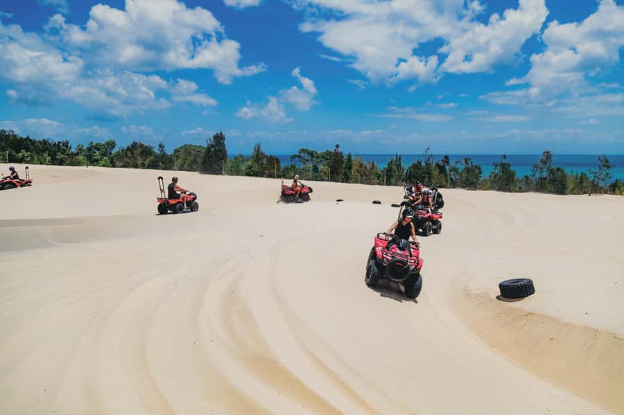 Moreton Island: Tangalooma ATV Quad Bike & Dolphin Feeding - The 45-minute ATV ride through sand and bush