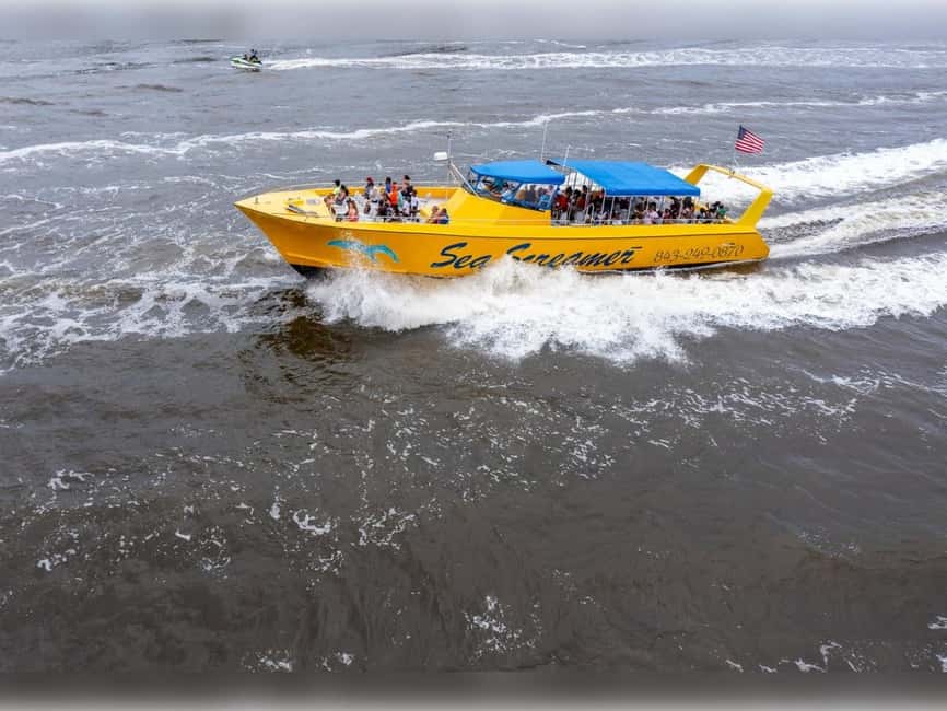 Myrtle Beach: Dolphin Cruise on the Sea Screamer - Racing through the jetty into the Atlantic