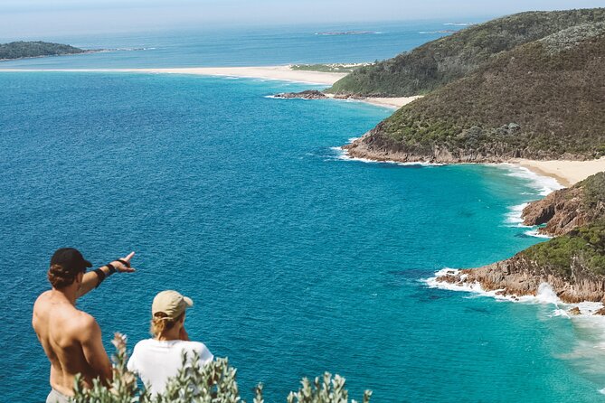 Newcastle: Port Stephens day tour. Dolphins, hike, swim. - Climbing Tomaree Mountain for the morning view