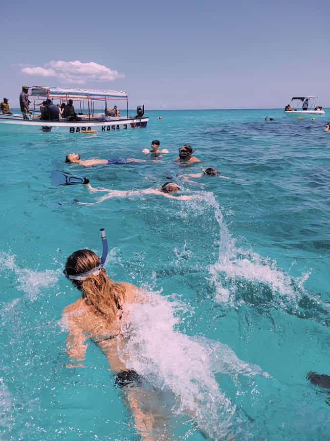 Nungwi: Dolphins,snokerlling &/or sunset cruising tour - The road from Nungwi to the southern dolphin area