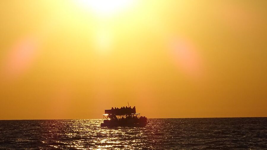 Panama City: Sunset Dolphin Cruise in St. Andrews Bay - The Tram Ride Adds One More Step