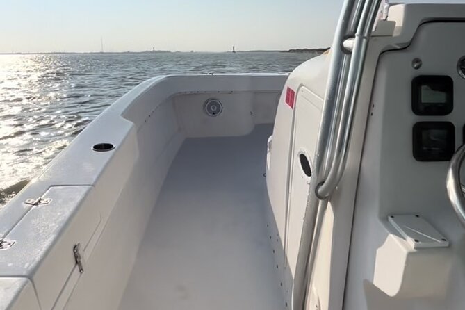 Private Dolphin Watch and Sunset Boat Tour Port Aransas Texas - Searching for dolphins near Charlie’s Pasture