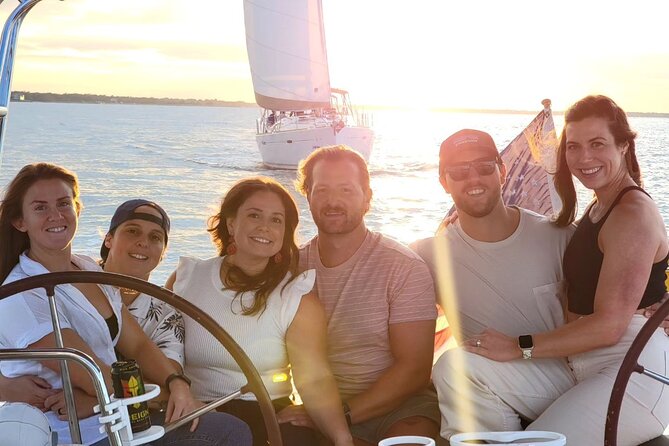 Private Sunset Sail BYOB Dolphin/History Tours on 43ft Mystique - Dolphins, wind, and the evening mood