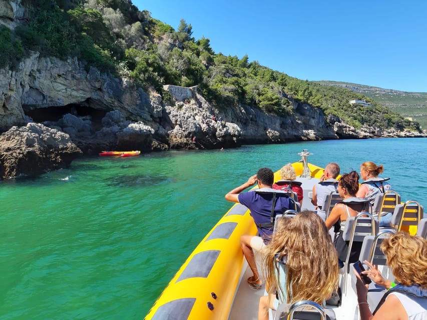 Setúbal and Tróia: Dolphin Watching and Arrábida Bays - Alpertuche, Santa Margarida cave, and Anixa Island