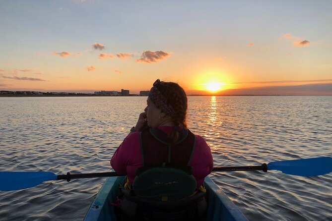 Sunset Dolphin Kayak Tours - Cape Henry Lighthouses from the water