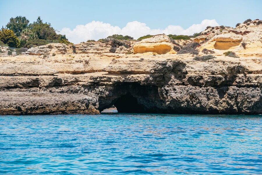 Vilamoura: Benagil Cave Boat Tour with Entry&Dolphin search - Other caves, beaches, and rock formations along the route
